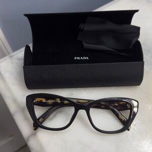 Prada Women's Glasses in Black and Tortoise